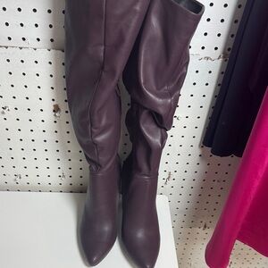 Christian Siriano Deep Purple Over-the-Knee Boots